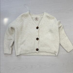 Hippie Rose Cream Button-Up Cardigan